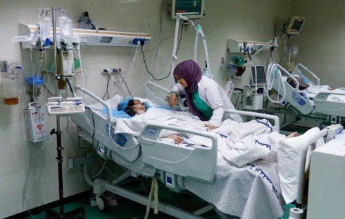 Theyo husvegen Gaza gai huri hama ekani Cancer Hospital bandhu kohfi