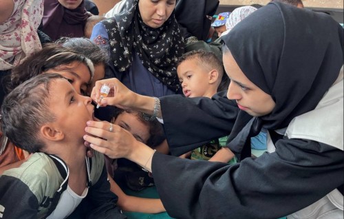 Gaza gai polio vaccine dhinumuge 3 vana buru fashaifi