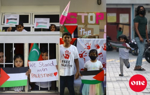 Dhivehi kudakudhin Palestine aa eku thibikan haamakoh varugadha message thakeh!