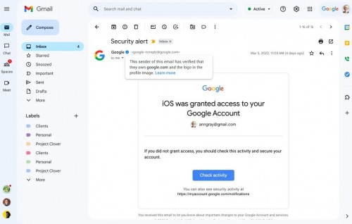 Gmail ves verify koh noo badge jahan fashaifi