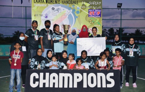 Laaya Sports Academy ge anhen handball mubaaraathuge Champion kan Seven Star ah