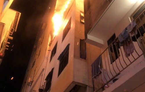 Fire at a house in Male' City