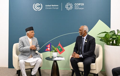 President meets Nepal President on the sidelines of COP29
