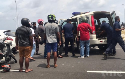 Three injured in two traffic collisions on the Hulhumale’ Highway