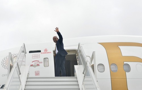 President returns after visit to Dubai