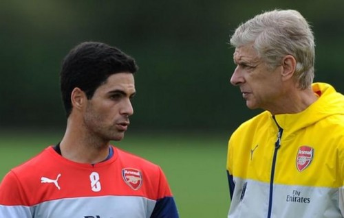Arteta beynun vanee Wenger an'buraa Arsenal ah gendhan