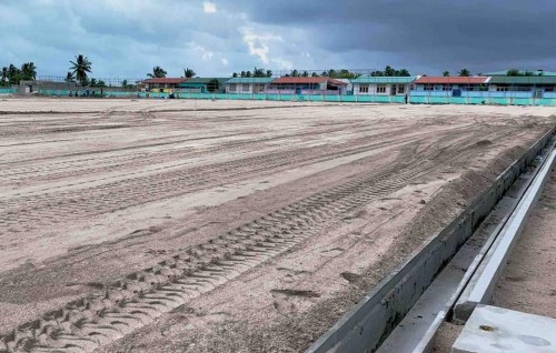 Hoarafushi football dhanduge sub-base thayyaaru kurumuge 61 percent masahkkai nimihjje