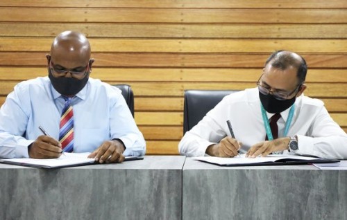 Fen rahkaa kuraa thaangi thakaai pumping facility eh hadhan MWSC ah Hulhumale' in bimeh