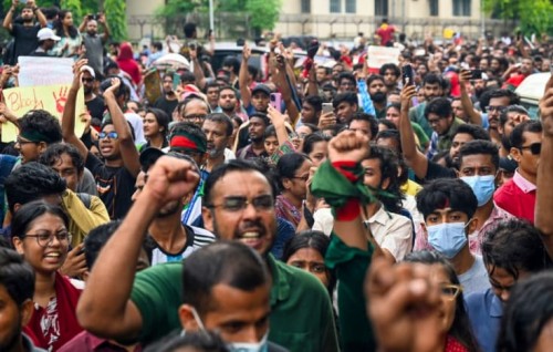 Protestors call for Sheikh Hasina's resignation
