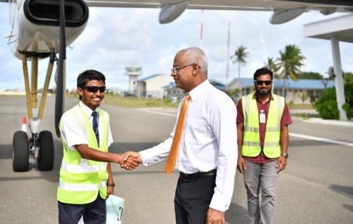 President concludes Dhaalu Atoll trip and returns to Male’