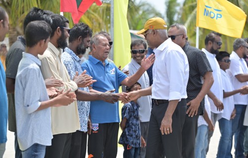 Photo: Riyaasee inthihaabuge campaign ah Raees Solih Ha. Thuraakunah vadaigathun