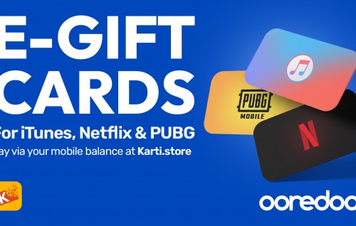 Ooredoo phone balance beynun kohgen Karti Store in gift card ganeveyne