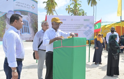 Pres inaugurates Water Supply Service after completion of Kolhufushi Shore Protection Project